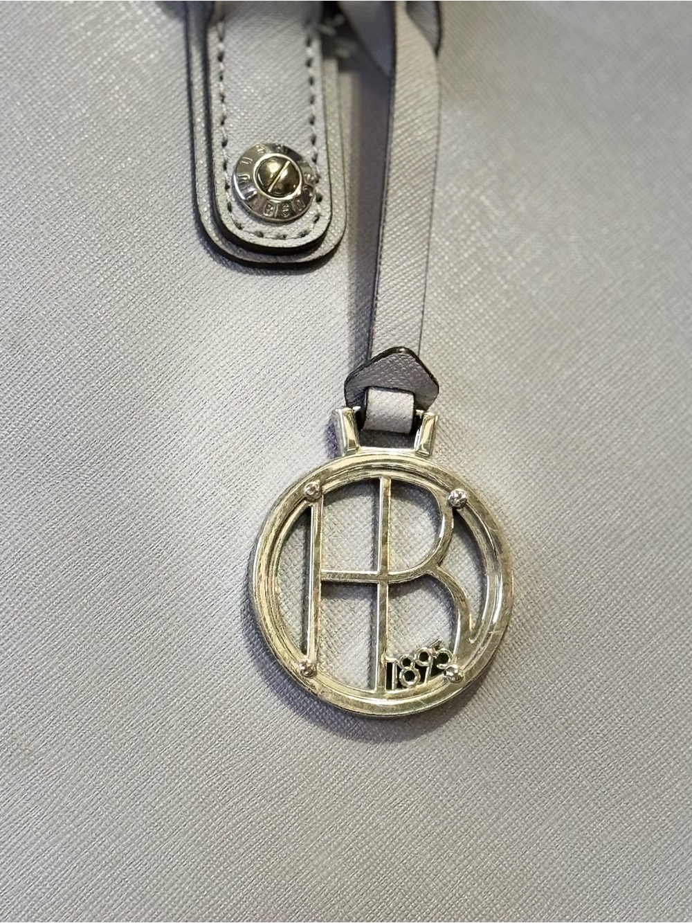 henri bendel Pale Grey Saffiano Satchel with Detachable Strap - Picture 2 of 15